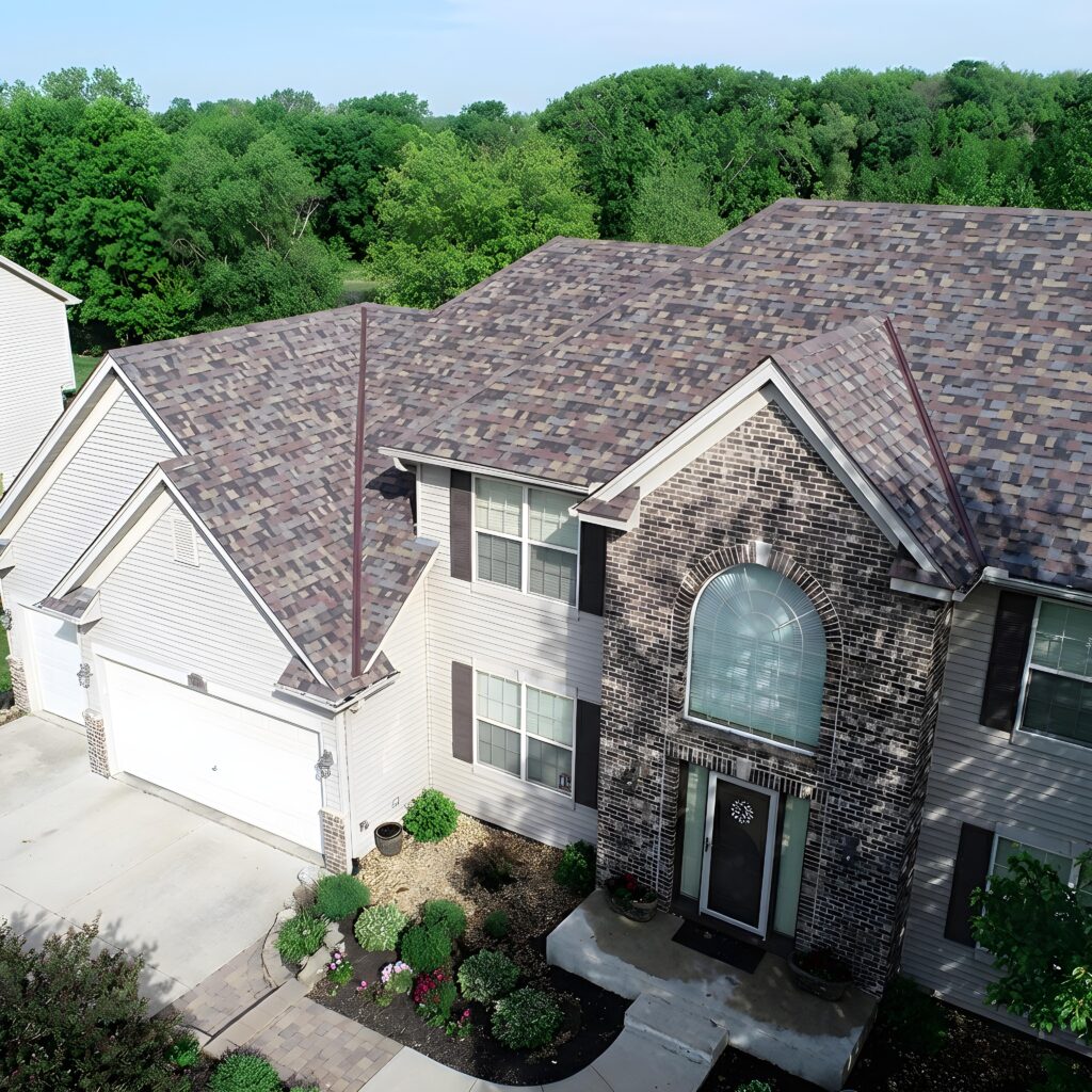 Star Roofing aerial view of completed roof replacement in Rapid City South Dakota
